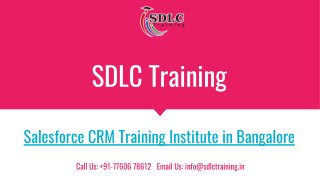 Realtime and Job Oriented Salesforce CRM Training in Marathahalli, Bangalore