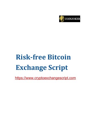 Risk-free Bitcoin Exchange script