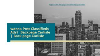 Backpage Carlisle | Back page Carlisle