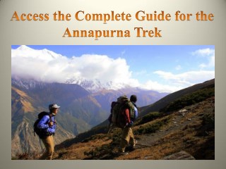 Access the Complete Guide for the Annapurna Trek