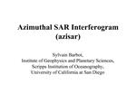 Azimuthal SAR Interferogram azisar