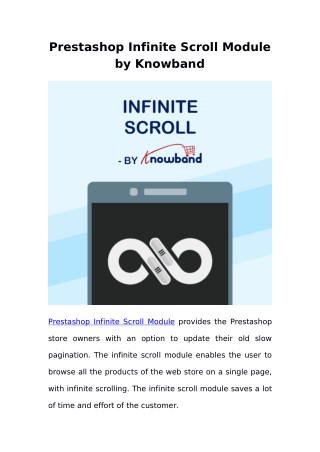 Prestashop Infinite Scroll Module by Knowband