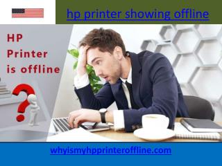 hp printer showing offline