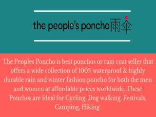 Buy Waterproof Cycling Poncho and Coat from The People Poncho