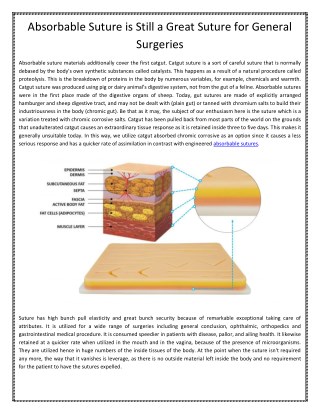 Absorbable Sutures