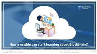 HOW CAN A NEWBIE START LEARNING ABOUT BLOCKCHAIN?