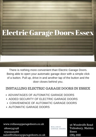 Electric Garage Doors Essex