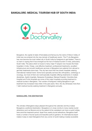 Best medical tourism company in india | www.doctorvalley.com