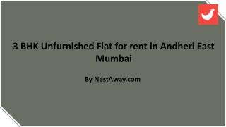 3 BHK Unfurnished Flat for rent in Andheri East Mumbai