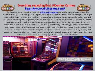 Everything regarding Best UK online Casinos