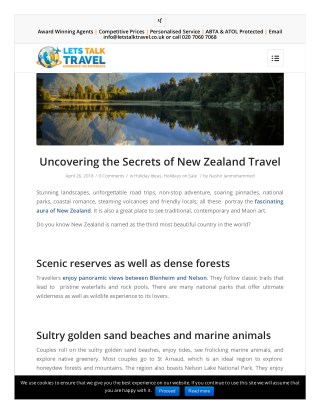 Uncovering the Secrets of New Zealand Travel