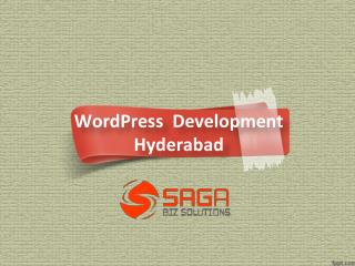 WordPress Development in Hyderabad, Wordpress Developers Hyderabad â€“ Saga Bizsolutions