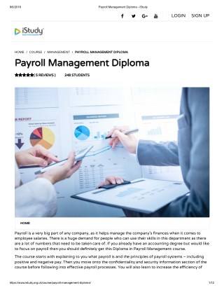 Payroll Management Diploma - istudy