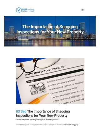 The Importance of Snagging Inspections for Your New Property