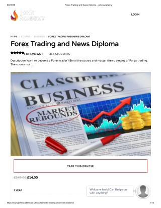 Forex Trading and News Diploma - John Academy