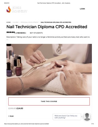 Nail Technician Diploma CPD Accredited - John Academy