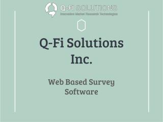 Web Based Survey Tools