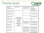 Training Agenda