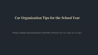 Car Organization Tips for the School Year