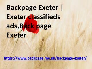 Backpage Exeter | Exeter classifieds ads