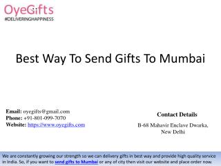 Best Way To Send Gifts To Mumbai