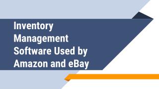 Inventory Management Software Used by Amazon and eBay