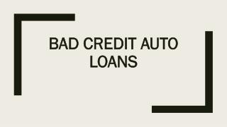 Bad Credit Car Loan In Huston