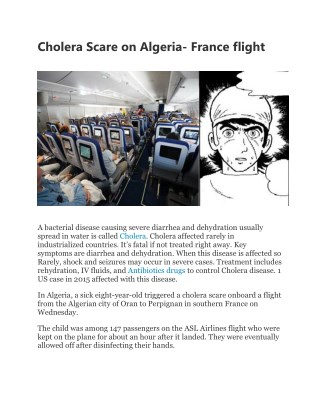 Cholera scare on algeria france - flight