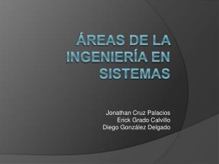 Áreas de la ingeniería en sistemas