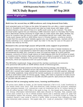 Mcx daily report 7 sept