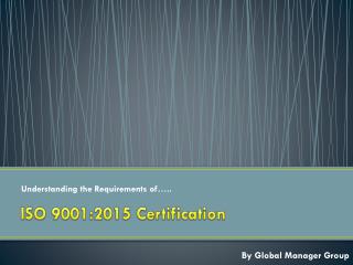 PPT Presentation on ISO 9001 Requirements