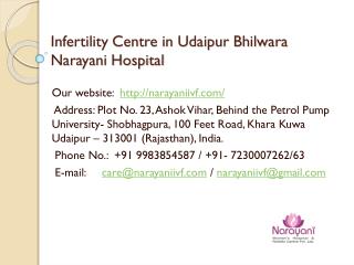 Infertility Centre in Udaipur Bhilwara Narayani Hospital