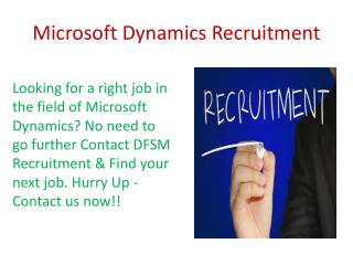 Right Job in the Field of Microsoft Dynamics