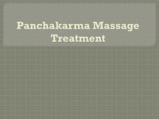 Panchakarma Massage Treatment