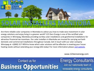 Professional Solar Installers in Manitoba