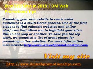 Best SEO Sites in 2018 | DM Web Promotions Tips