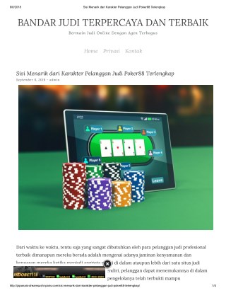 Sisi Menarik dari Karakter Pelanggan Judi Poker88 Terlengkap