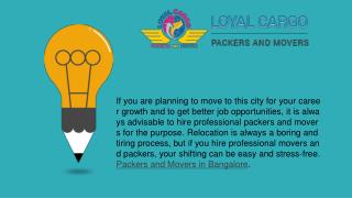 Packers and Movers in Bangalore