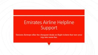 Emirates airline helpline support