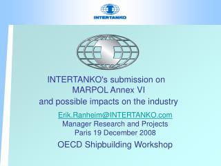 INTERTANKO's submission on   MARPOL Annex VI and possible impacts on the industry
