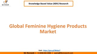 Global Feminine Hygiene Products Market (Product, Distribution Channel) Forecast 2018 â€“ 2024