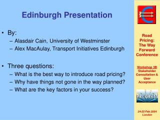 Edinburgh Presentation