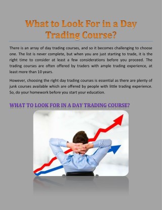 What to Look For in a Day Trading Course?