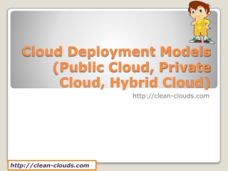 Cloud Deployment Models