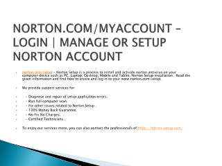 NORTON.COM/SETUP| MANAGE AND ACTIVATE NORTON ACCOUNT