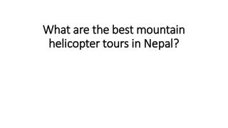 What are the best mountain helicopter tours in Nepal?