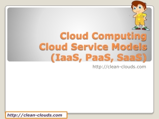 Cloud Service Models