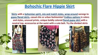 Bohochic Flare Hippie Skirt