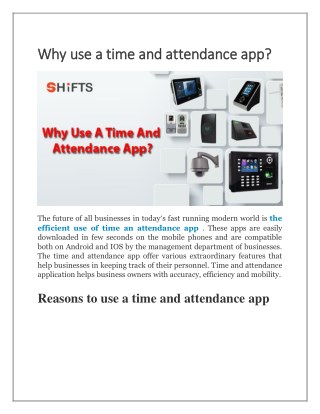 Why use a time and attendance app?