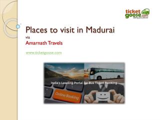 Places to visit in Madurai!!